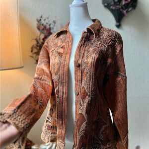 Embroidered Brown Jacket